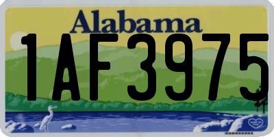 AL license plate 1AF3975
