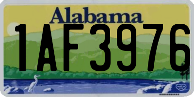 AL license plate 1AF3976
