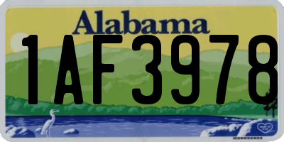 AL license plate 1AF3978