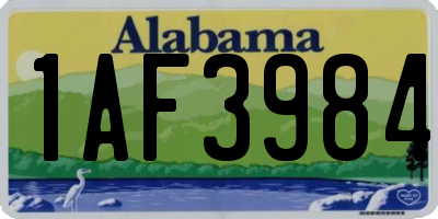 AL license plate 1AF3984