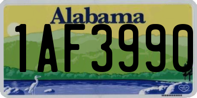 AL license plate 1AF3990