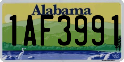 AL license plate 1AF3991
