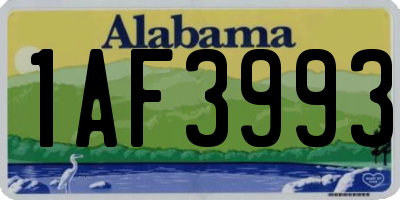 AL license plate 1AF3993