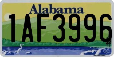 AL license plate 1AF3996