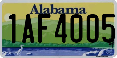 AL license plate 1AF4005