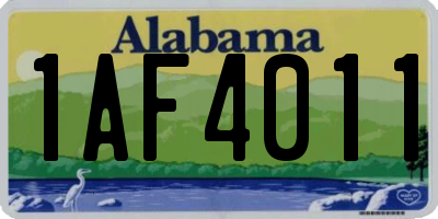 AL license plate 1AF4011
