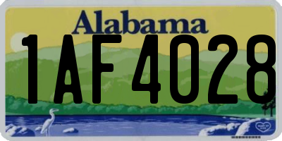 AL license plate 1AF4028