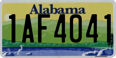 AL license plate 1AF4041