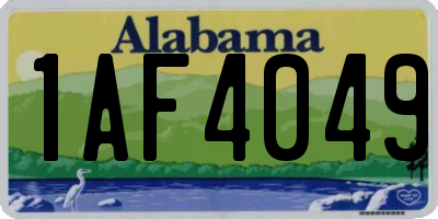 AL license plate 1AF4049