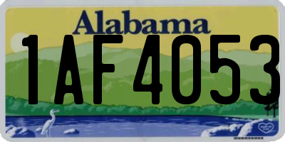 AL license plate 1AF4053