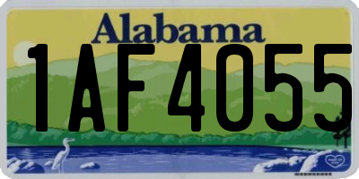 AL license plate 1AF4055