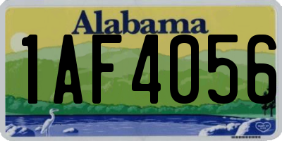 AL license plate 1AF4056