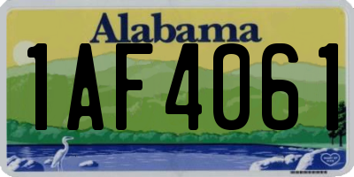 AL license plate 1AF4061
