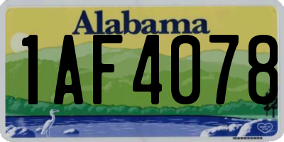 AL license plate 1AF4078