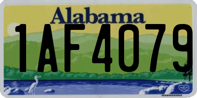AL license plate 1AF4079