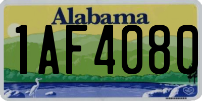 AL license plate 1AF4080