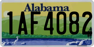 AL license plate 1AF4082