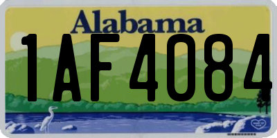 AL license plate 1AF4084