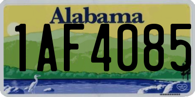 AL license plate 1AF4085