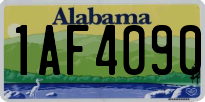 AL license plate 1AF4090