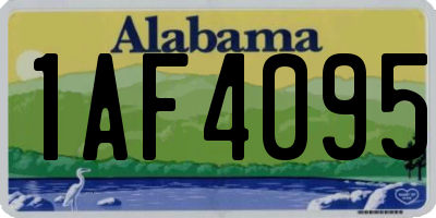 AL license plate 1AF4095
