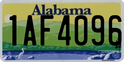 AL license plate 1AF4096
