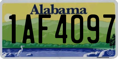 AL license plate 1AF4097