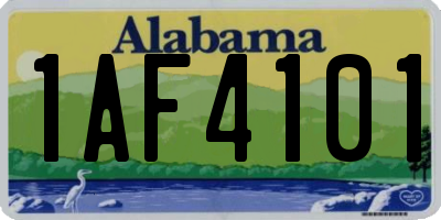AL license plate 1AF4101