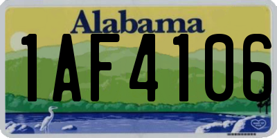 AL license plate 1AF4106
