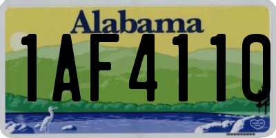 AL license plate 1AF4110