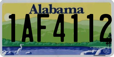 AL license plate 1AF4112