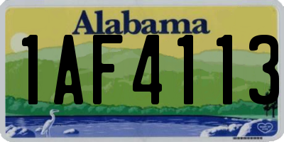 AL license plate 1AF4113