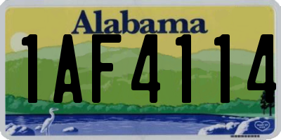 AL license plate 1AF4114