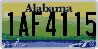 AL license plate 1AF4115