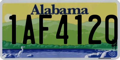 AL license plate 1AF4120