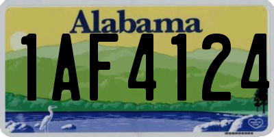 AL license plate 1AF4124