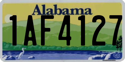 AL license plate 1AF4127