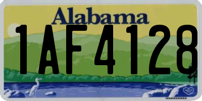 AL license plate 1AF4128
