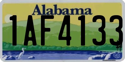 AL license plate 1AF4133