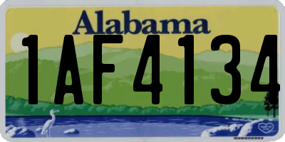 AL license plate 1AF4134
