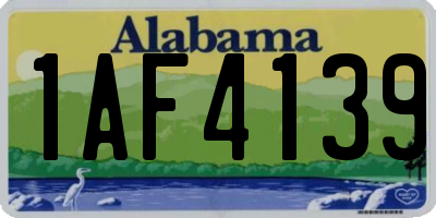 AL license plate 1AF4139