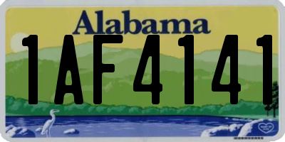 AL license plate 1AF4141