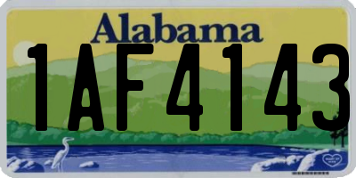 AL license plate 1AF4143