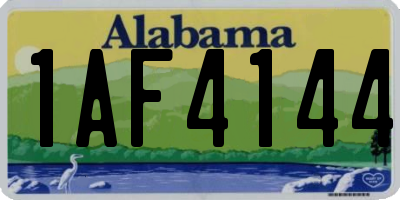 AL license plate 1AF4144