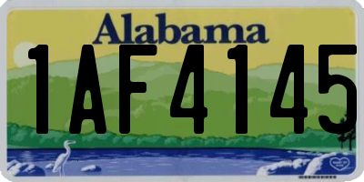 AL license plate 1AF4145