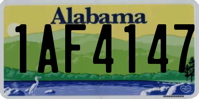 AL license plate 1AF4147