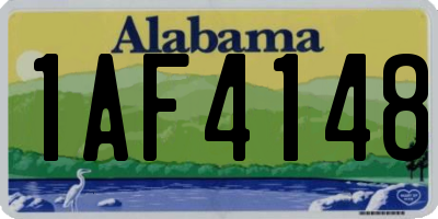 AL license plate 1AF4148