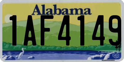 AL license plate 1AF4149