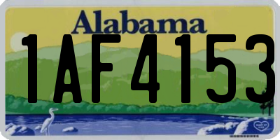 AL license plate 1AF4153