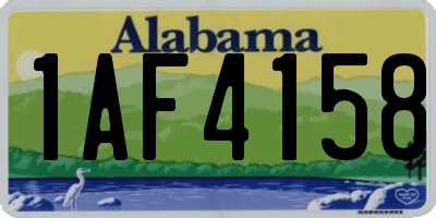AL license plate 1AF4158